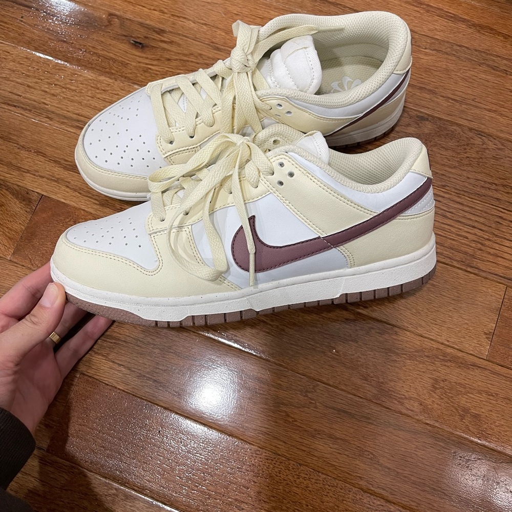 Nike Cream and Brown Low-Top Sneakers